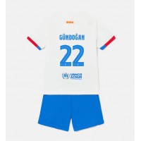 Fotballdrakt Barn Barcelona Ilkay Gundogan #22 Bortedraktsett 2023-24 Kortermet (+ Korte bukser)
